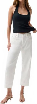 Pistola Denim Kacey Cuffed Boyfriend Jean In Optic White