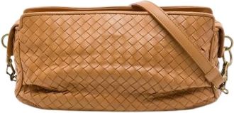 Bottega Veneta Pre-owned Nappa Leather Crossbody - Dames - Vintage Schoudertas - Bruin - ONE Size - Leer - Vintage