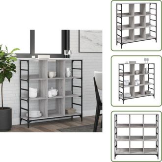 vidaXL Credenza con piano decorativo - vidaXL Credenza Grigio Sonoma 102x32x103,5 cm in Legno Multistrato - Credenza con piedini regolabili