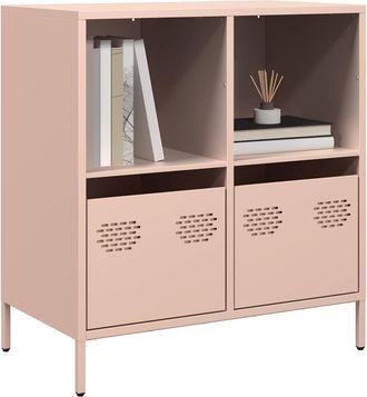 Berkfield Home Sideboard Pink 68x39x73.5 cm Cold-rolled Steel