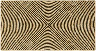 vidaXL Alfombra Natural Y Negro 100 X 200 Cm Yute Vidaxl