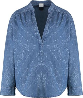 Pinko Blouses, female, Blue, XS, Bengasi Blouse