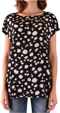 Aspesi Oversized Polka Dot Blouse - Dames - Blouses - Zwart - L - Overhemden