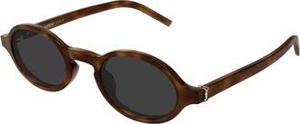 Saint Laurent Sunglasses, unisex, Brown, Size: 48 MM Oval Sunglasses