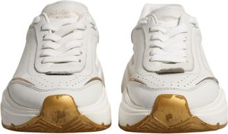 Dolce & Gabbana White Gold Daymaster Low Top Sneakers Womens Shoes (Pre-Owned)