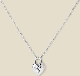 Made by Mary CZ Heart Pendant Necklace