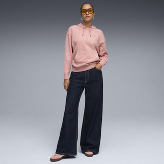 Puma Felpa con cappuccio Essentials Elevated da donna, Abbigliamento, Rosa, XL