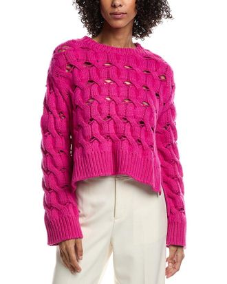 Valentino High-Low Wool & Mohair-Blend Sweater