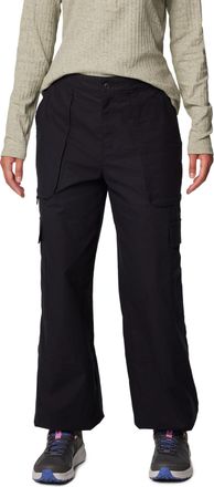 Columbia Womens Brea Falls Cotton Ripstop Pant, Black, Large