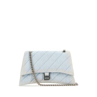 Balenciaga Light-blue Denim Crush M Shoulder Bag