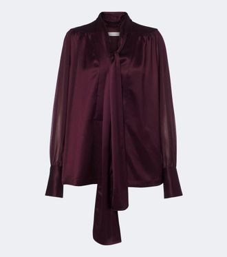Joseph Paula satin and chiffon blouse