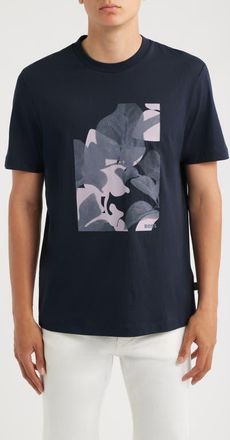 BOSS Thompson Graphic Cotton T-Shirt in Dark Blue at Nordstrom, Size Xx-Large