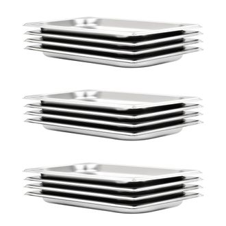 vidaXL Bandejas Gastronorm 12 Unidades Gn 1/3 20 Mm Acero Inoxidable Vidaxl