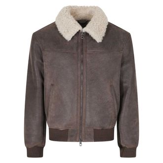 STEWART Giacca in Pelliccia di Agnello Invecchiato - - Jackets - Uomo - Marrone - XL