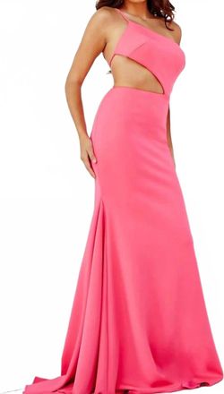 Jovani One Shoulder Cut Out Mermaid Prom Dress In Cerise