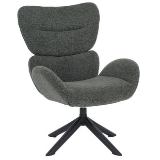 Hhg [nunca Usado] Sill&oacute;n De Sal&oacute;n Hhg-528, Sill&oacute;n De Sal&oacute;n, Sill&oacute;n De Comedor, Giratorio, Metal Y Chenilla (420 G/m&sup2;), Verde Oscuro