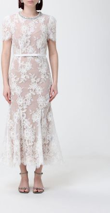 Self Portrait Abito midi Self-Portrait in pizzo con strass