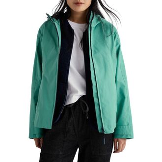 Seasalt Cornwall Waterway Hooded Waterproof Jacket in Sage Leaf at Nordstrom, Size 10 Us