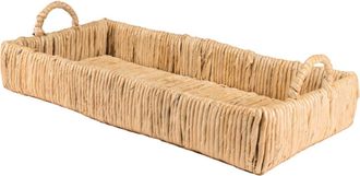 Happimess Anika Traditional Southwestern Hand-Woven Abaca Tray with Handles in Natural at Nordstrom