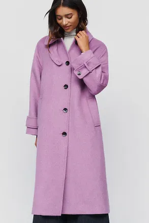 Maeve Wool Blend Balmacaan Coat Jacket