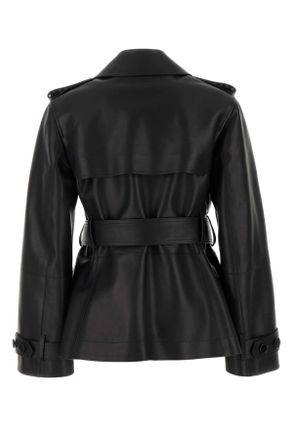 Burberry 8099330 A1189 Black Exterior: Calf Giacche Pelle Jacket