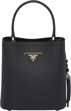 Prada Black small saffiano leather Panier bag