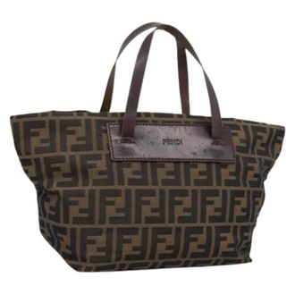 Fendi Pre-owned Leren Tote Bag - Dames - Vintage Shopper - Bruin - ONE Size - Leer - Vintage