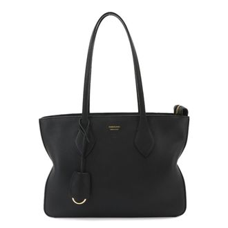 Ferragamo Black Leather Handbag Tote Bag (Pre-Owned)