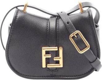 Fendi Pre-owned Come On Nano Leren Schoudertas - Dames - Vintage Mini Tas - Zwart - ONE Size - Leer - Vintage