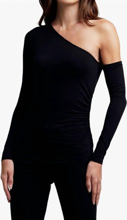 L'agence Hattie One Shoulder Top In Black