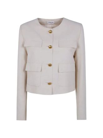 P.A.R.O.S.H. P. A.R. O.S. H. Raisa26 Viscose Linen Jacket