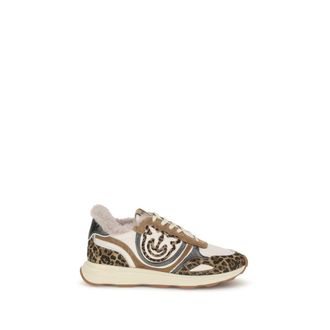 Pinko Meerkleurige Leren Chunky Sneakers