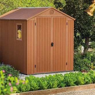 Keter Caseta Cobertizo Resina Jardin Darwin 6x8 Marron Keter