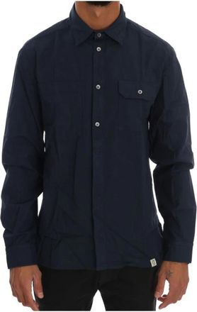 John Galliano Casual Shirt - Heren - Casual Overhemden - Blauw - L - Katoen - Overhemden