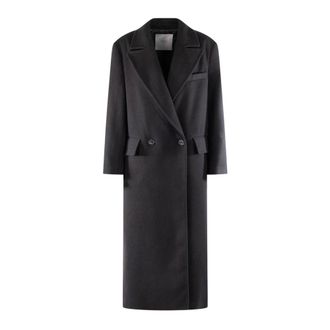 Cruna Vicky Double-Breasted Coat - Dames - Mantels - Zwart - Maat: 2XS