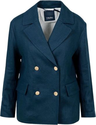 Max Mara Jassen, Dames, Blauw, L, Blazers
