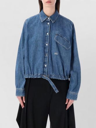 Loewe denim shirt jacket balloon silhouette belt