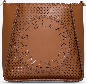 Stella McCartney Umhängetasche aus perforiertem veganem Leder Stella Logo