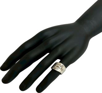 Herm&egrave;s Silver Silver 925 Band Ring (Pre-Owned)