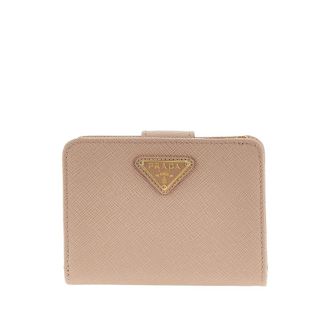 Prada Saffiano leather small wallet with zip Woman One Size
