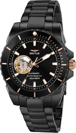 Sector Automatisch Herenhorloge Zwart Roestvrij Staal - Heren - Horloges - Zwart - ONE Size - Accessoires
