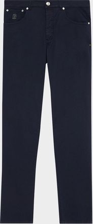 Brunello Cucinelli Mens Slim-Fit Stretch Cotton Pants