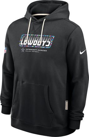 Nike Dallas Cowboys Crucial Catch Sideline Standard Issue Nike Mens Dri-FIT NFL Pullover Hoodie in Black | 03AZ00AZU9-F9R