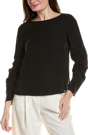 Lafayette 148 New York Ruched Slit Blouse