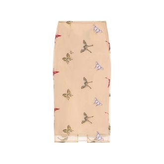 Blumarine Midi Skirts, female, Beige, Size: XS Midi Skirt