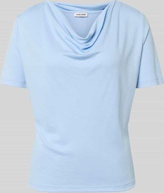 More & More More & More T-Shirt mit Wasserfall-Ausschnitt in Hellblau, Gr&ouml;&szlig;e 34