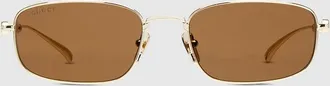Gucci Square Frame Sunglasses, Gold