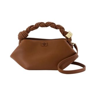 Ganni Tassen, Dames, Bruin, ONE Size, Katoen, Mini Bou Bag