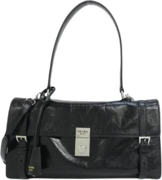 Prada Pre-owned Soft LUX schoudertas - Dames - Vintage Handtas - Zwart - ONE Size - Leer - Vintage