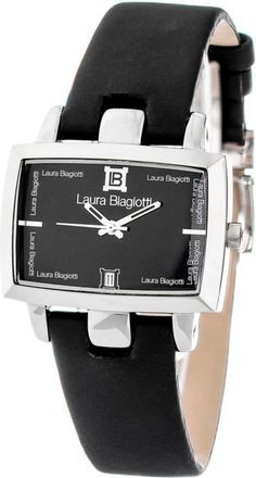 Laura Biagiotti Watches, male, Black, Size: ONE SIZE Leather Dress Watch